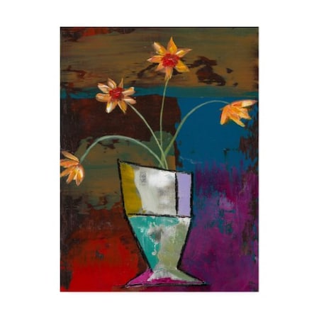 Mehmet Altug 'Abstract Expressionist Flowers Ii' Canvas Art,35x47